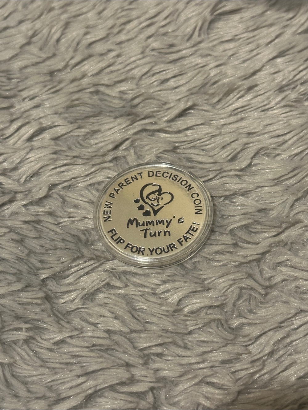 Mummy's or Daddy’s Turn Decision Coin - Silver Token